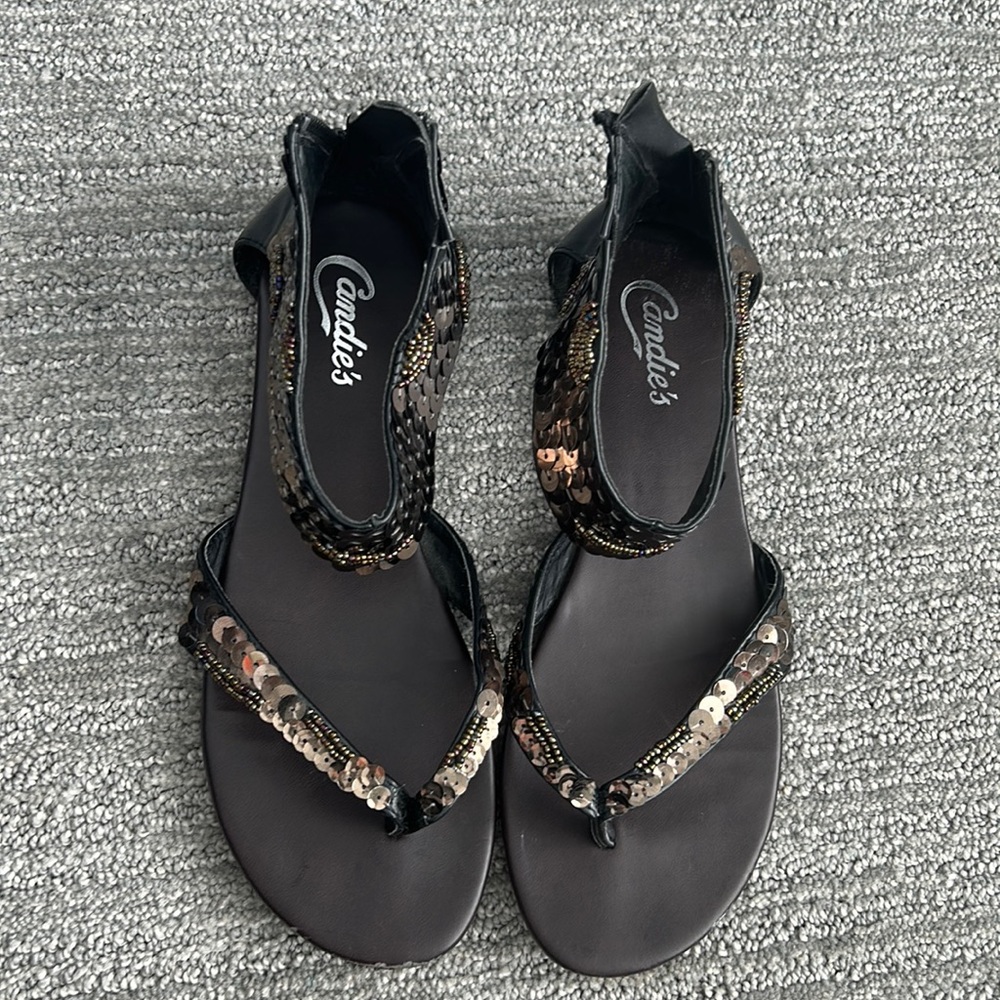 Candies sequin sandals size 8